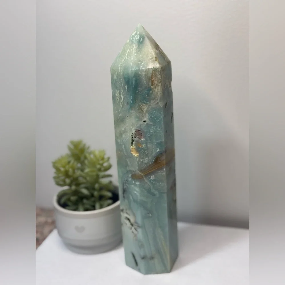 Huge Blue Caribbean Calcite Tower